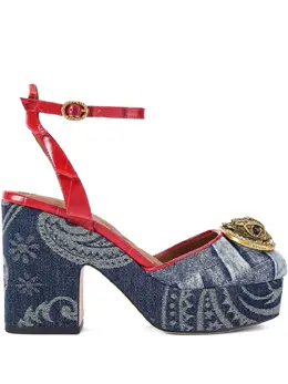Kurt Geiger London: Голубые сандалии 