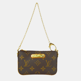 Louis Vuitton: Коричневая сумка  Pochette Milla PM