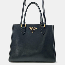 Prada: Чёрная сумка-шоппер 
