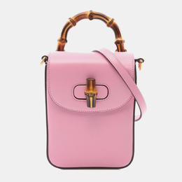 Gucci: Розовая сумка  Bamboo