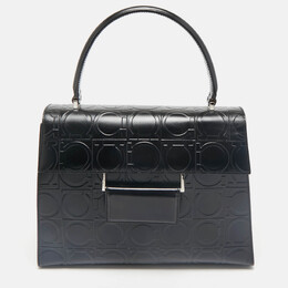 Salvatore Ferragamo: Чёрная сумка  Gancini