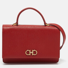 Salvatore Ferragamo: Красная сумка  Gancini