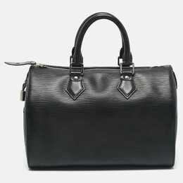 Louis Vuitton: Чёрная сумка  Speedy 30