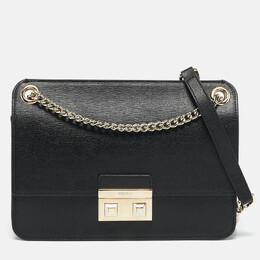 Furla: Чёрная сумка через плечо  Bella