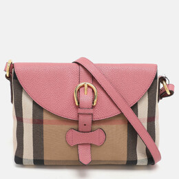Burberry: Розовая сумка через плечо  House Check