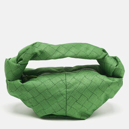Bottega Veneta: Зелёная сумка  Intrecciato