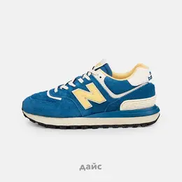 New Balance: Синие кроссовки  574