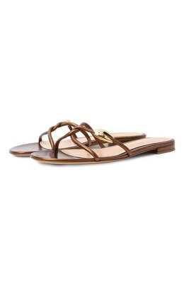Gianvito Rossi: Чёрные шлёпанцы 