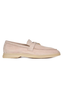 LORO PIANA: Белые лоферы 