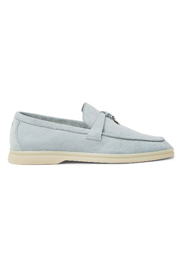 LORO PIANA: Голубые лоферы 