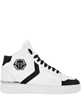 Philipp Plein: Белые кроссовки  Hexagon