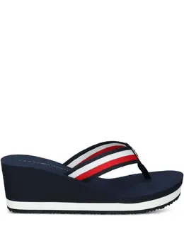 Tommy Hilfiger: Синие шлёпанцы  Signature