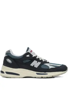 New Balance: Синие кроссовки 
