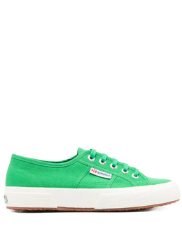 Superga: Зелёные кроссовки 