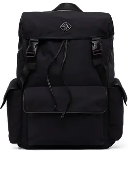 Armani Exchange: Чёрный рюкзак 