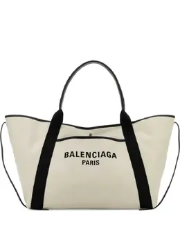Balenciaga: Чёрная сумка-шоппер 