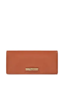 Longchamp: Коричневый кошелёк  Roseau