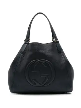 Gucci Pre-Owned: Чёрная сумка-шоппер 