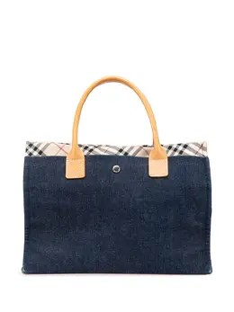Burberry Pre-Owned: Голубая сумка-шоппер 