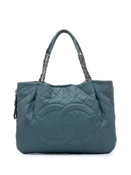 CHANEL Pre-Owned: Голубая сумка-шоппер 