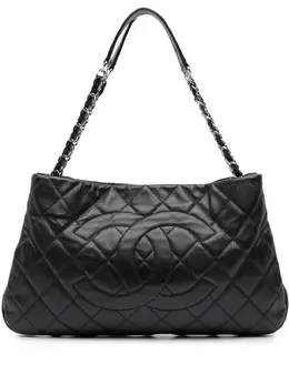CHANEL Pre-Owned: Чёрная сумка-шоппер 