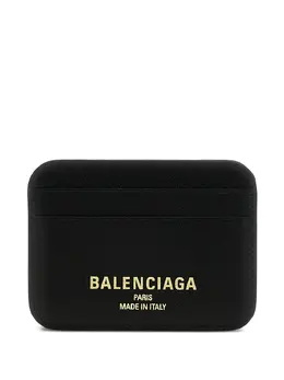 Balenciaga: Чёрный картхолдер  Cash