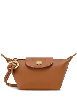 Longchamp: Коричневый кошелёк  Le Pliage
