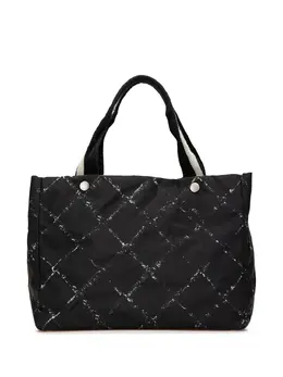 CHANEL Pre-Owned: Чёрная сумка-шоппер 