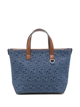 FENDI: Голубая сумка-шоппер  FF