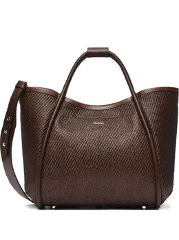 Max Mara: Коричневая сумка-шоппер 
