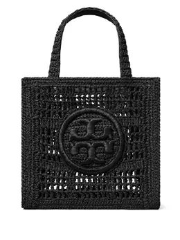 Tory Burch: Чёрная сумка-шоппер  Ella