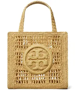 Tory Burch: Бежевая сумка-шоппер  Ella