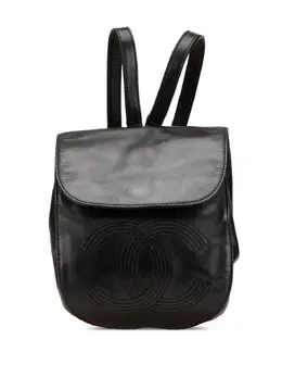 CHANEL Pre-Owned: Чёрный рюкзак 