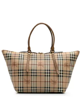 Burberry Pre-Owned: Коричневая сумка-шоппер 