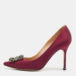Manolo Blahnik: Бордовые туфли  Hangisi