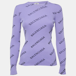 Balenciaga: Фиолетовый свитер 
