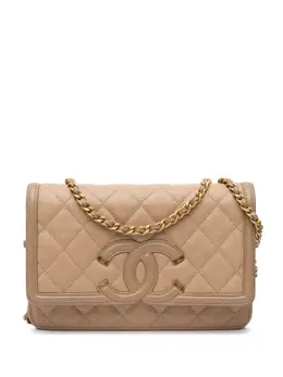 CHANEL Pre-Owned: Коричневый кошелёк 