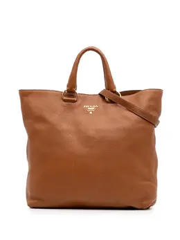 Prada Pre-Owned: Коричневая сумка-шоппер 