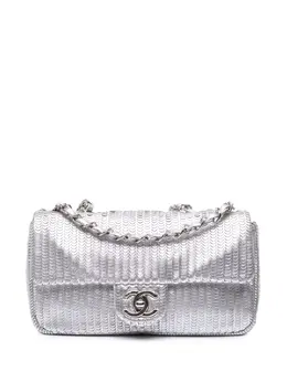 CHANEL Pre-Owned: Серебристая сумка 