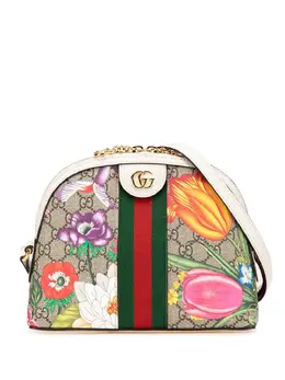 Gucci Pre-Owned: Сумка через плечо с растительным принтом 