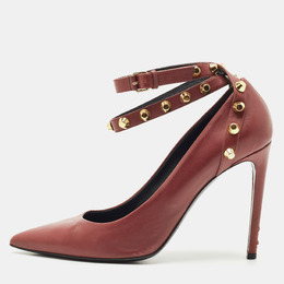 Balenciaga: Бордовые туфли 