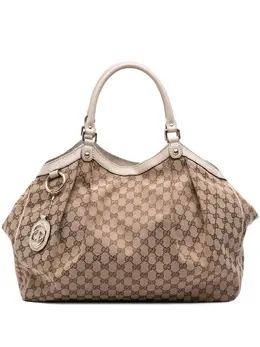 Gucci Pre-Owned: Коричневая сумка-шоппер 