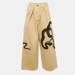 Dries van Noten: Бежевые брюки 