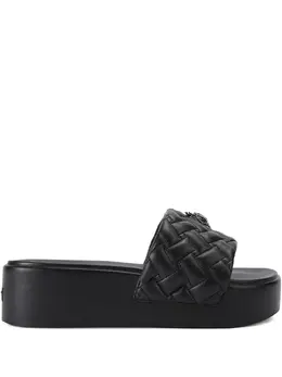 Kurt Geiger London: Чёрные сандалии 
