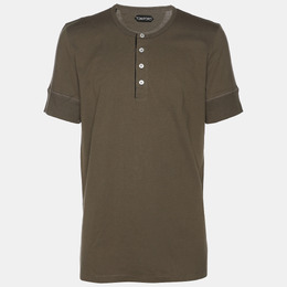 Tom Ford: Зелёная футболка  Henley