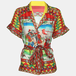 Dolce & Gabbana: Многоцветный топ  Carretto