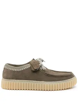 Clarks Originals: Зелёные кроссовки 