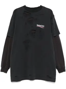 Balenciaga: Футболка  Political Campaign с принтом