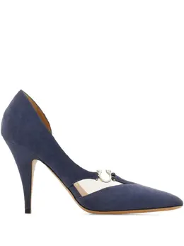 Ferragamo: Голубые туфли  Gancini
