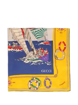 Gucci Pre-Owned: Синий шарф 